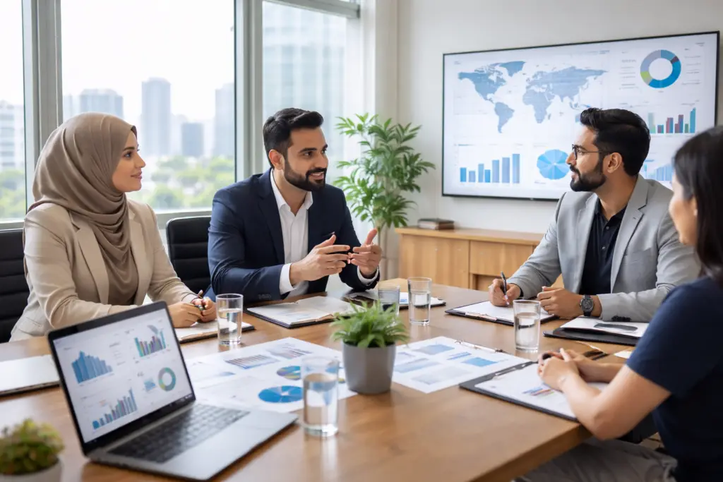 ahsenture business developers board room meeting